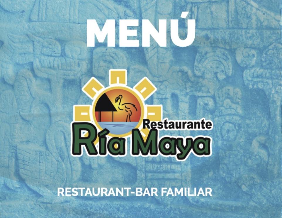 Menu from Ria Maya Restaurant Rio Lagartos Yucatan